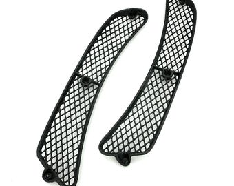 Replica pair of front fairing grilles and air intakes for Malaguti F12 black