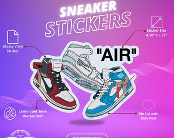 Sneaker Stickers Waterproof Stickers / Laptop Stickers / Water Bottle Sticker