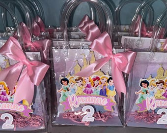 Princess clear treat bags/ clear candy bags/ plastic candy bags