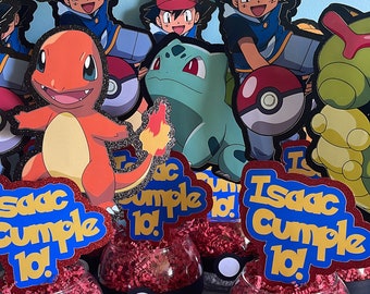 Pokémon inspired centerpieces/ Pikachu centerpieces