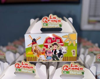 La Granda de Zenón white treat box/ zeon’s farm candy boxes/ farm candy boxes