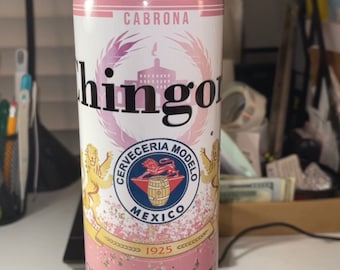 Chingona Toxica skinny tumbler/chingona custom lid/La Toxica custom tumbler/ chingona tóxica y Chula custom tumbler/ tumbler lime/ lemon lid