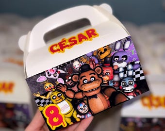 FNAF FIve nights at Freddy’s white treat box/ five Freddy’s  candy boxes/ Freddy candy boxes
