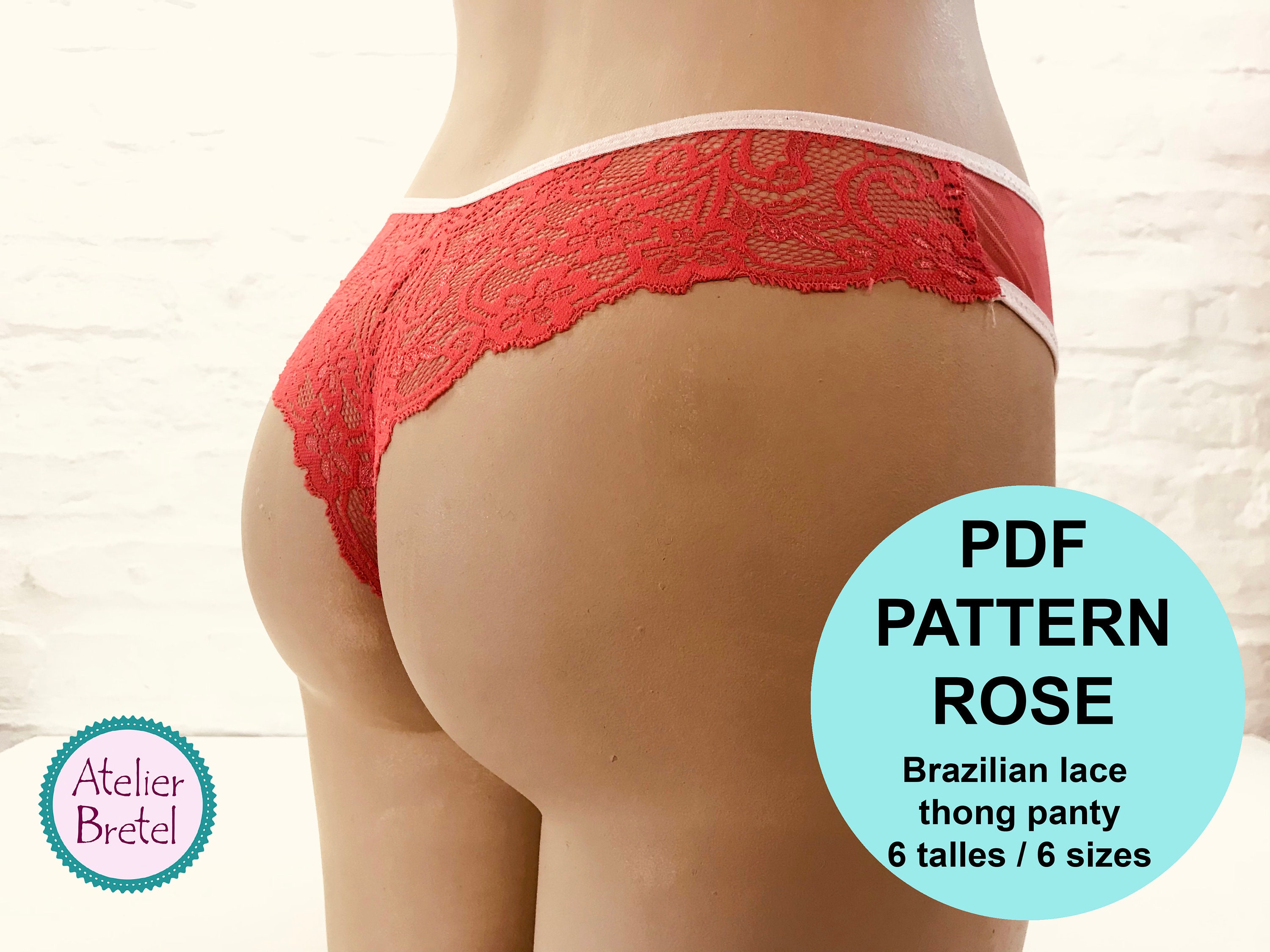 Mens thong panty underwear PDF Digital Pattern Download