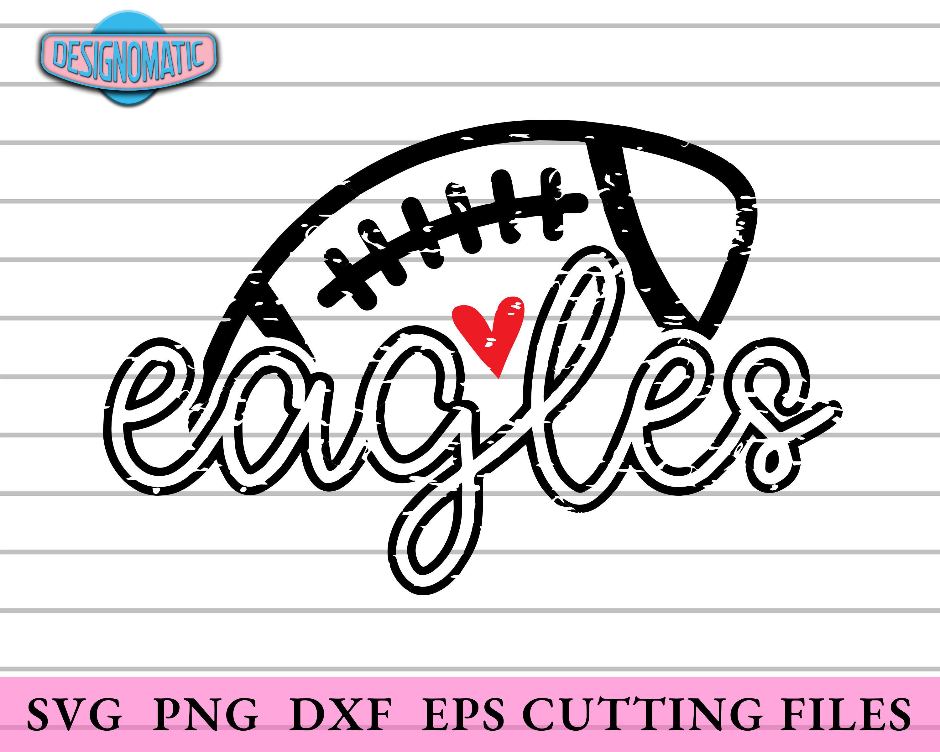Eagle Football SVG PNG DXF Football Svg Eagles Mascot Svg Etsy Canada