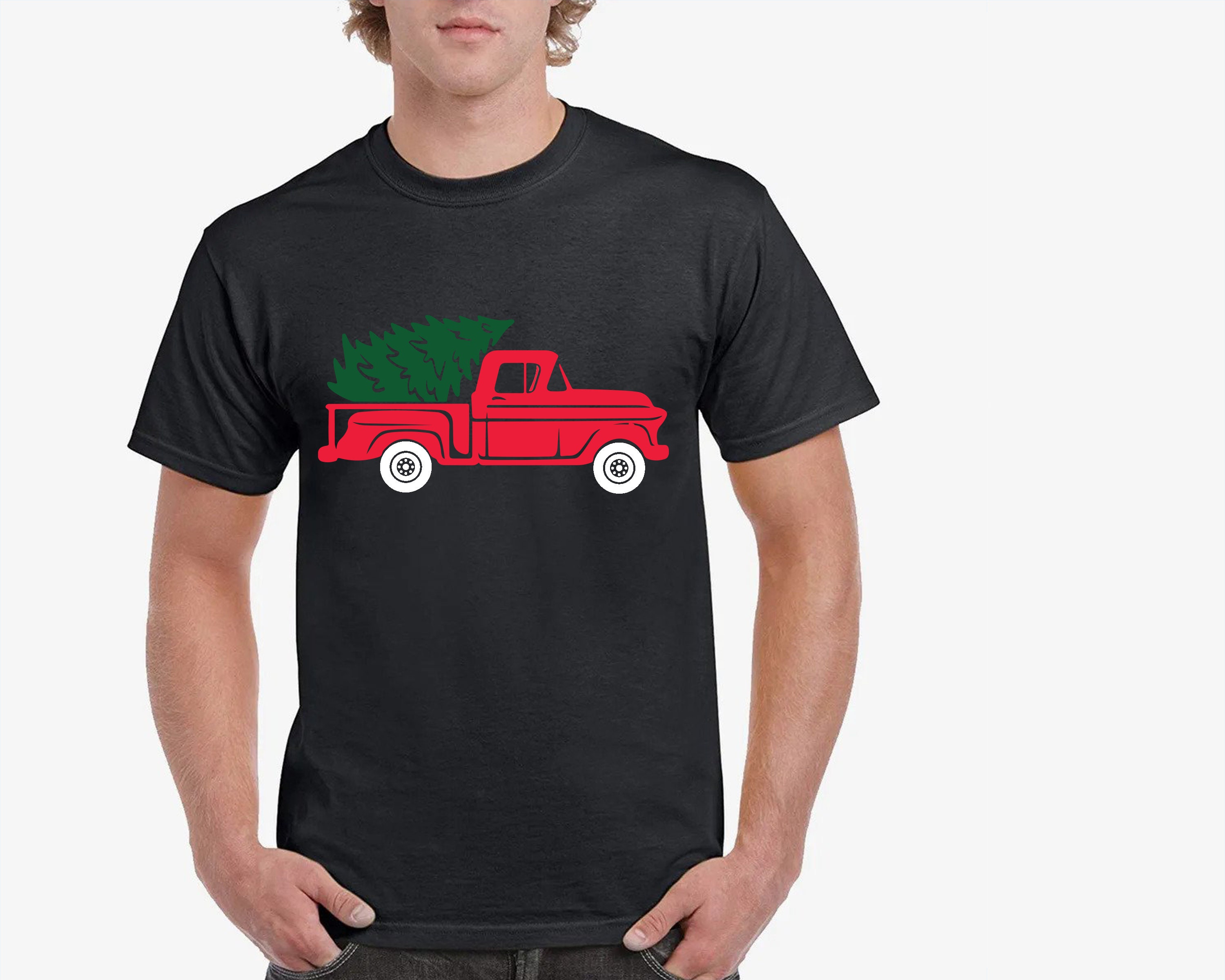 Christmas Truck With Tree SVG PNG DXF Clipart , Red Truck Svg Bundle