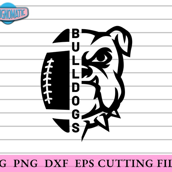 Bulldogs SVG PNG DXF Bulldog face Svg for Dog Lover Shirt  circut and silhouette  Bulldog football svg  bulldog mascot svg Dog mom svg.