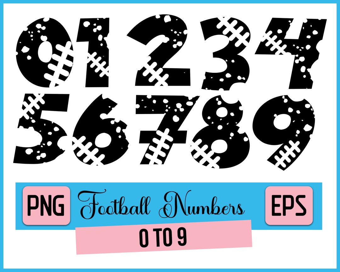 Football Numbers SVG Bundle Football Svg Football Player - Etsy