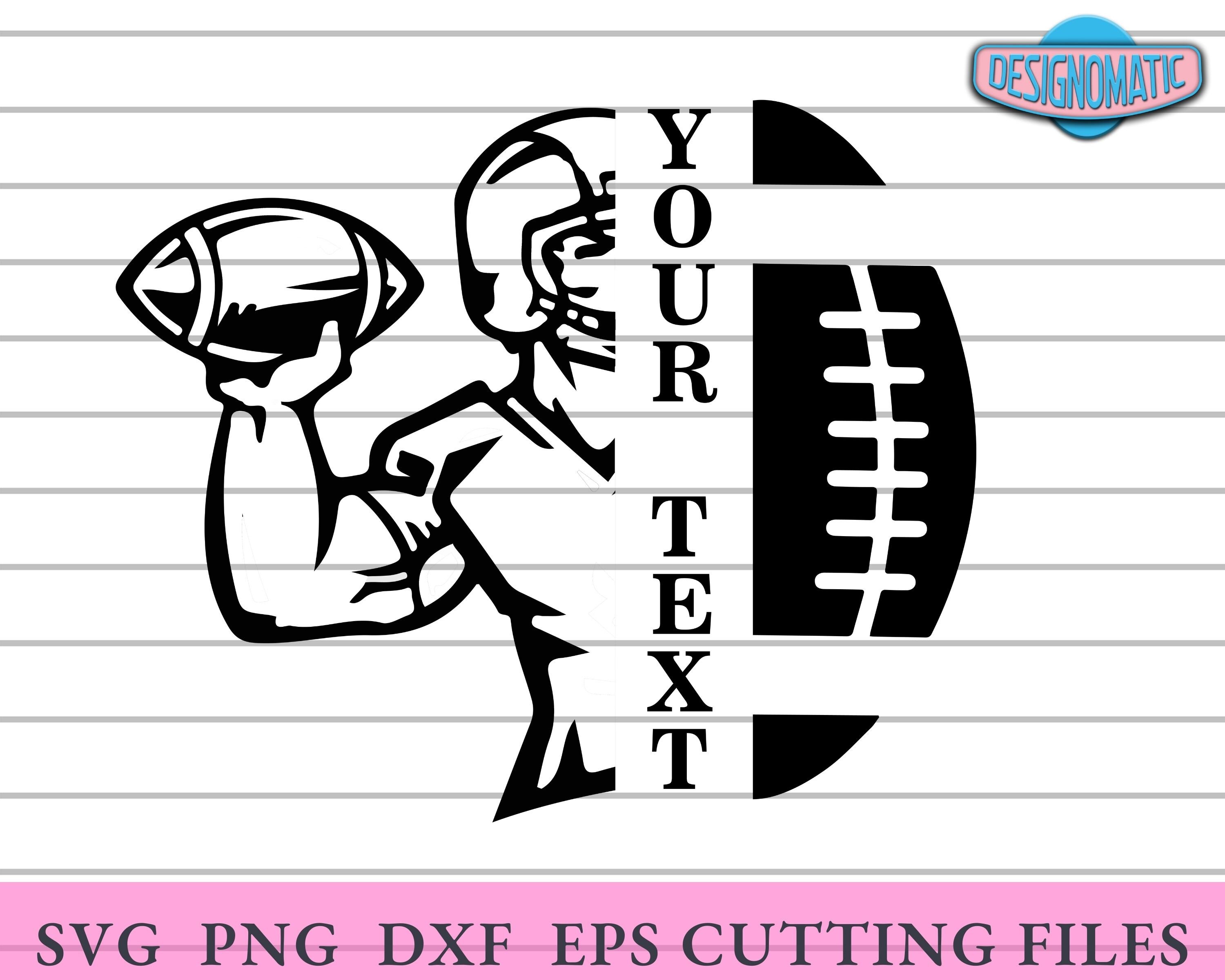 Half Football Half Player Svg Png Dxf Eps Cutting Files Half - Etsy UK