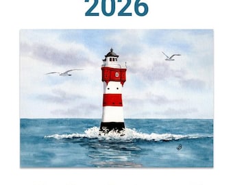 Kalender Nordsee Aquarell 2026 Juist Sylt Wangerooge Helgoland Bremerhaven Borkum WHV  u.s.w.