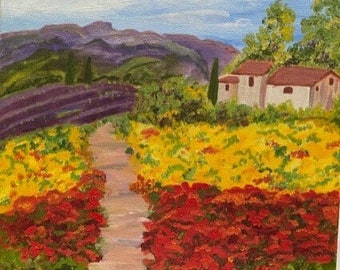 Tuscan Floral Hillside