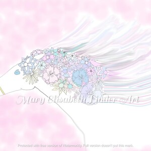 Arquivo digital PNG SVG de cavalo pastel