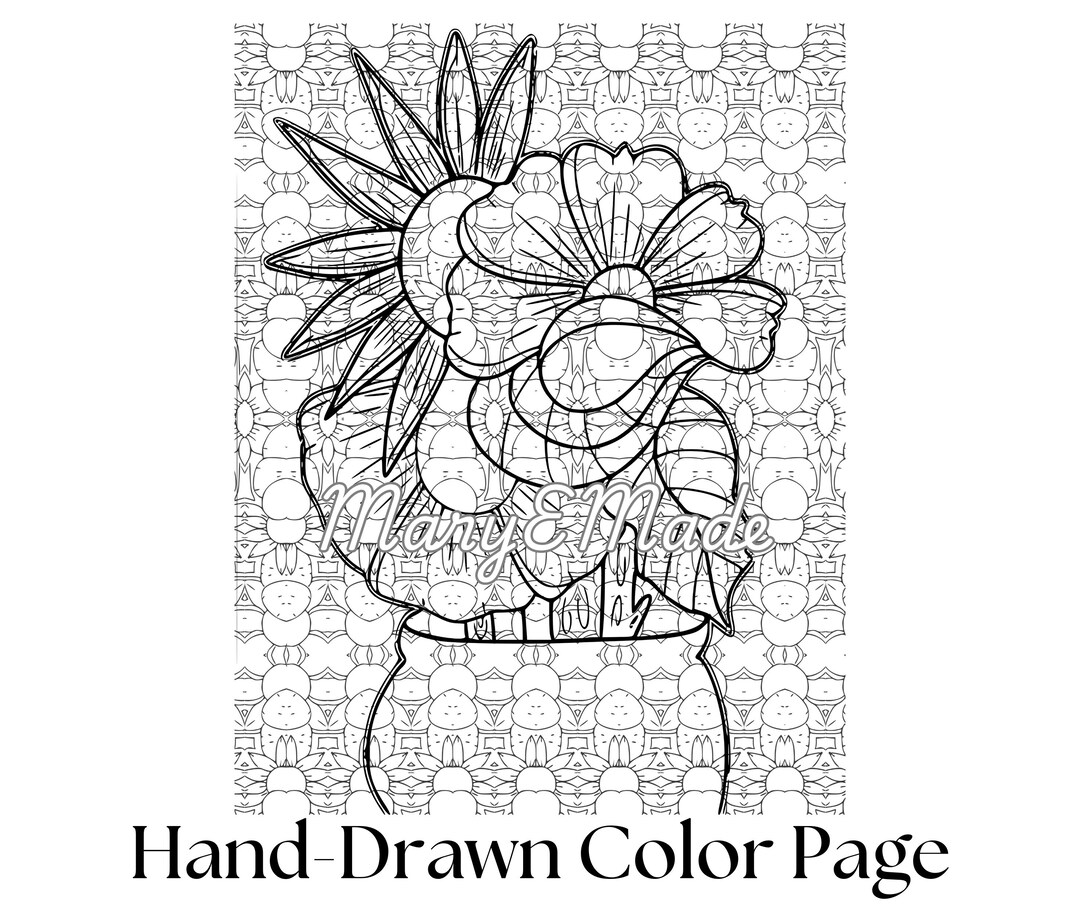 Ornate Floral Vase Printable Color Page Original Artwork Not Ai - Etsy