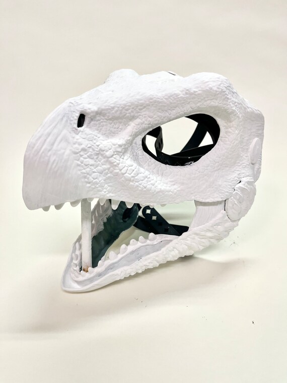 White Base Painted Therizinosaurus Raptor Dinosaur Mask for Etsy