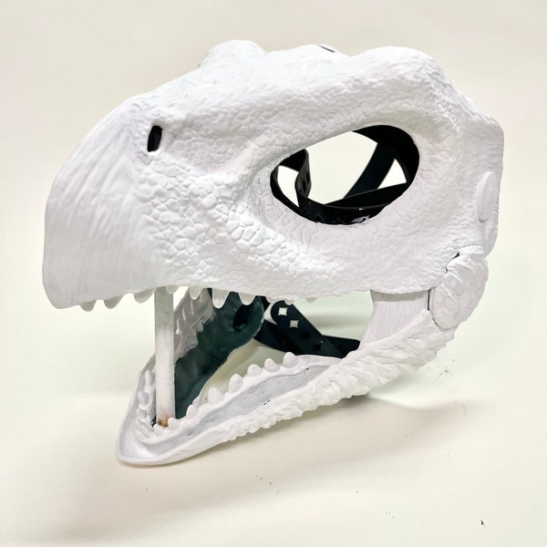 Kiddo Do It Your Self White Base Painted Therizinosaurus Raptor Dinosaur Mask for kids, Cosplay Or Starter Furrie Costume *FREE SHIPPING*