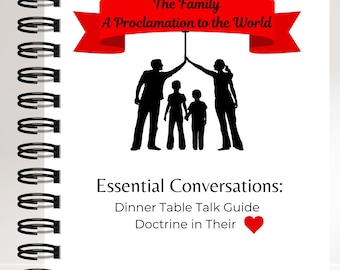 Guía de estudio y debate sobre la Proclamación de la Familia, citas de la Conferencia General SUD y preguntas para debate, temas de conversación en la mesa, descarga digital, 208 páginas.
