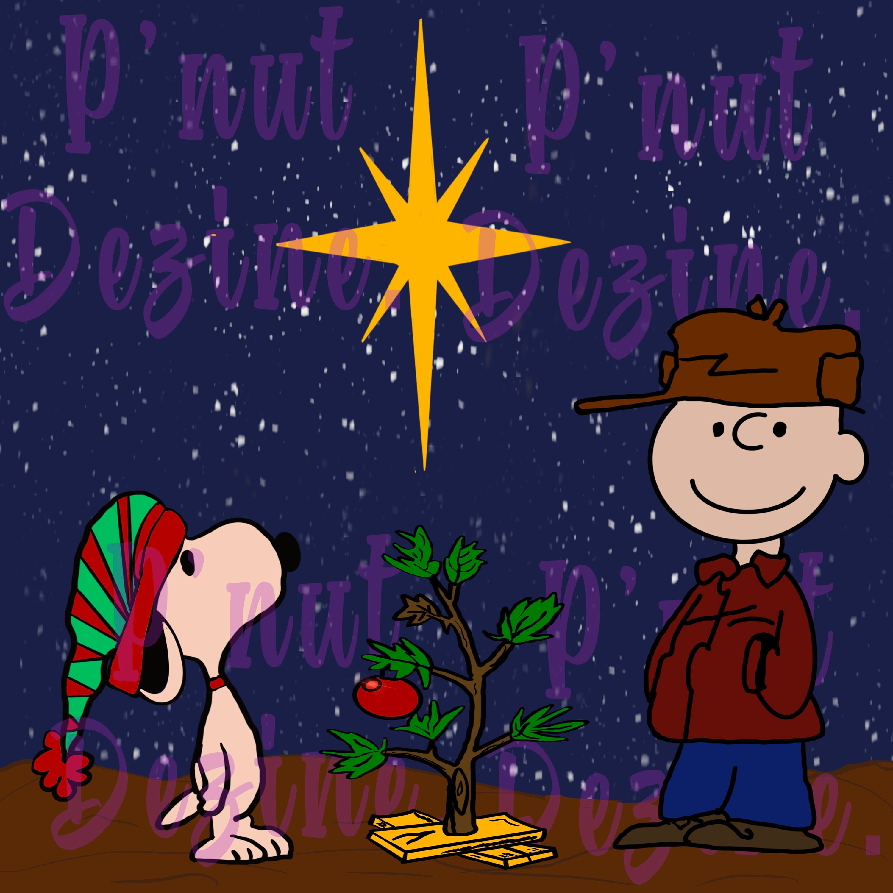 Charlie Brown Snoopy Christmas Bethlehem Star Png Instant Transfer