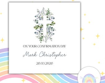 Confirmation Day Card | Personalised Confirmation | Religious Keepsake | UK Made
