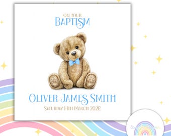 Baptism, Christening Card | Baby Baptism | Religious Greeting Gift  | Godchild | Keepsake |  Dedication