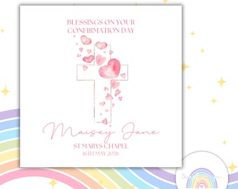 Confirmation Day Card | Personalised Confirmation | Religious Keepsake | UK Made