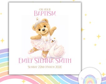 Baptism, Christening Card | Baby Baptism | Religious Greeting Gift  | Godchild | Keepsake |  Dedication