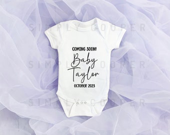 Baby Announcement Vest // Personalised Vest// Cute Photo Prop //