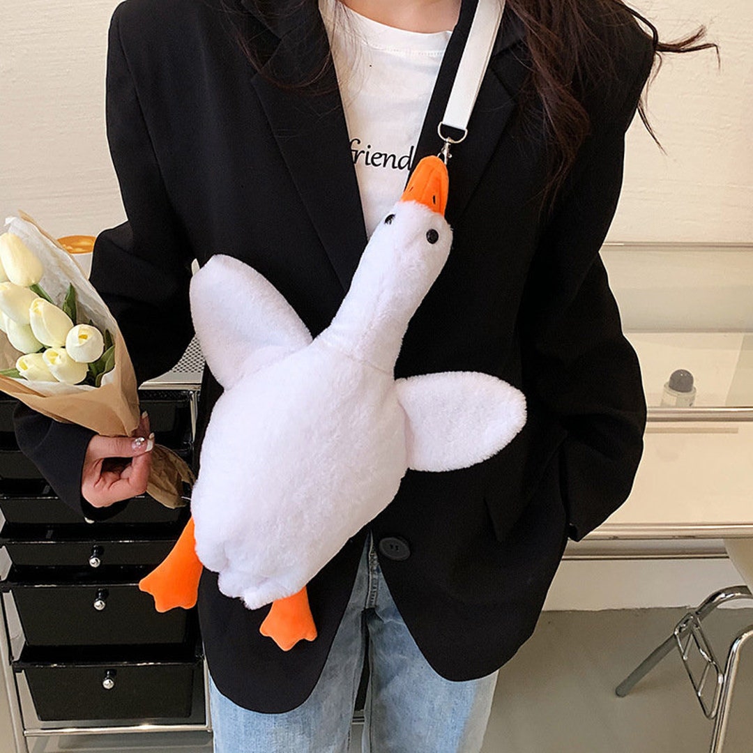Cartoon Duck PU Leather Crossbody Bag - Small Messenger Purse, Coin Purse & Clutch Wallet