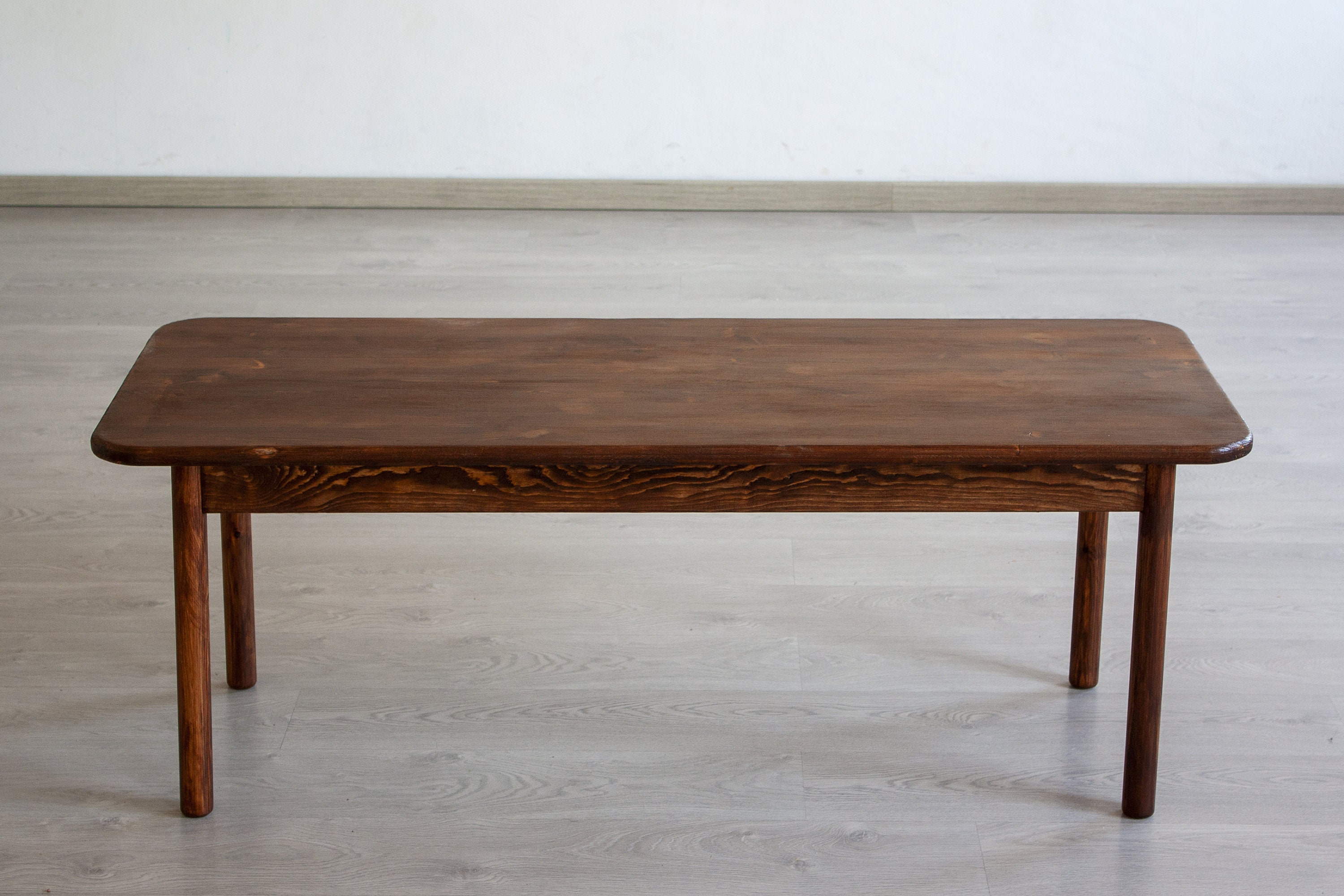 Vintage Style Coffee Table in Solid Wood - Etsy