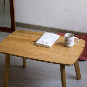 Minimalist vintage coffee table oak wood