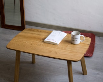 Minimalist vintage coffee table oak wood