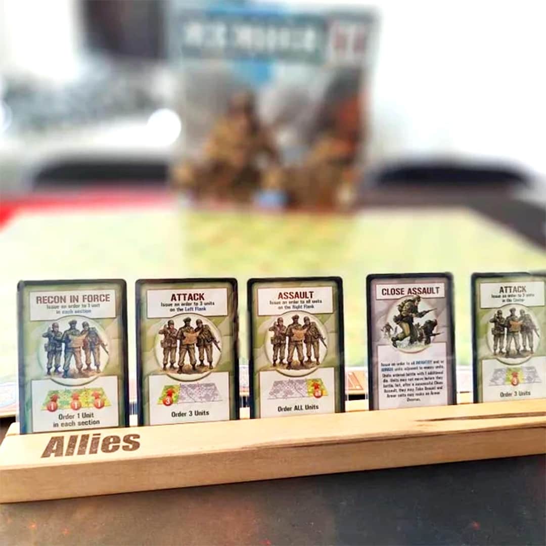 Memoir 44 Wooden Playing Card Holder Playing Card Holder Board Game Organizer Etsy