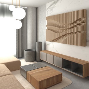Parametric art wooden wall decor file DXF file for CNC router