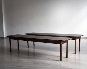 Grande table basse de style vintage en bois massif