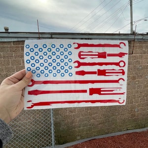 Red Blue American Flag Truck Window Decal Sticker Accessories for Car ...