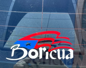 Puerto Rico Flag Boricua Waterproof Vinyl Sticker Decal Great For Cars