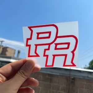 Puerto Rico Sticker | Puerto Rico Initials | Waterproof Vinyl Decal | Laptop Decal | Decals for Cars