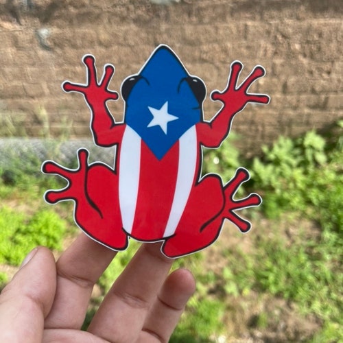 Car Decals Puerto Rico Flag & Coqui Frog Decal - Patriotic Vinyl Sticker For Car, Laptop, Truck Coqui Frog Puerto Rico Sticker - Foto 8