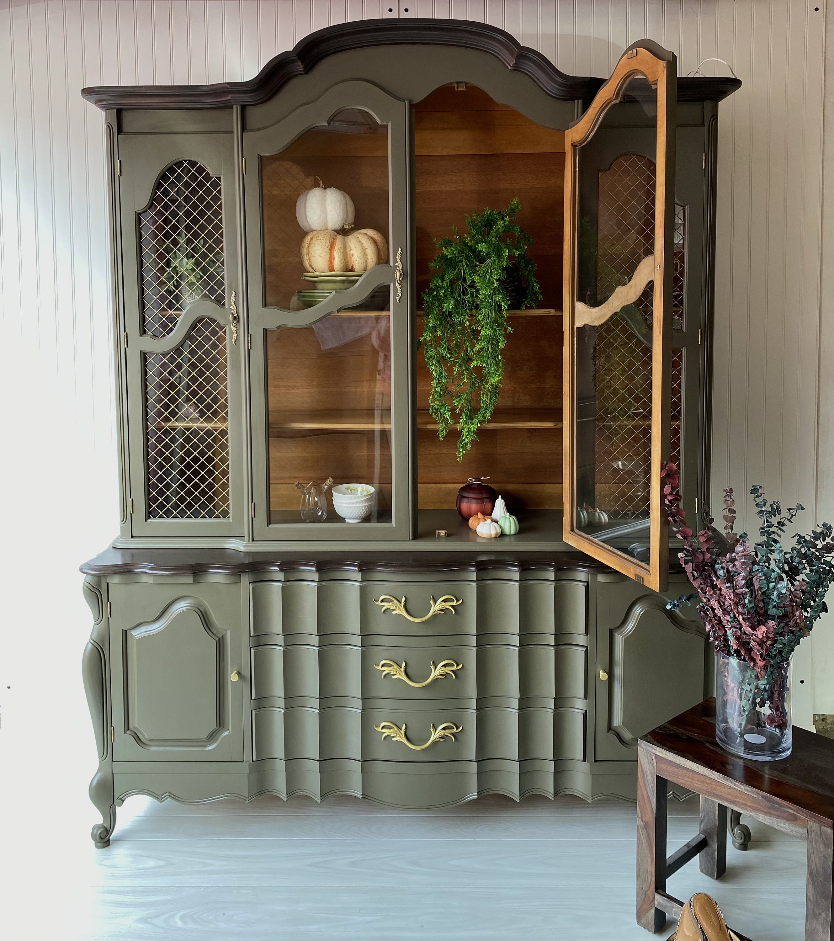 French provincial china cabinet deals