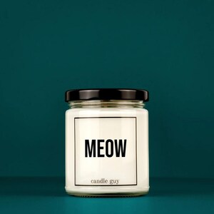 candle guy Scented Candle | Meow | Gift for Him | Gift for Her | Funny Candle | Premium Soy Wax Scented Candle