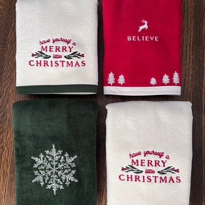 Colorful Christmas Hanging Hand Towels