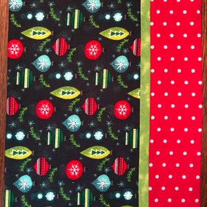 Flannel Christmas Ornament Pillowcase