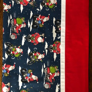 Santa on Motorcycle Pillowcase