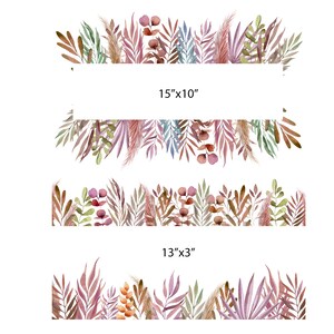 Boho Frames Clipart Wreaths and Borders Floral Clipart Boho - Etsy