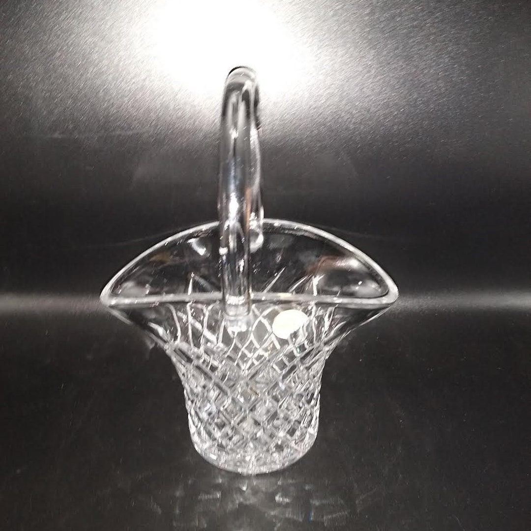 Irish Crystal Basket Vase. Etsy