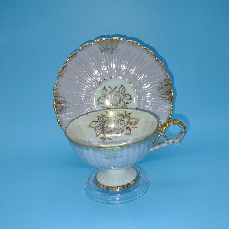 LEFTON CHINA, Tea Cup & Saucer, Hand Painted, #20336 - Etsy