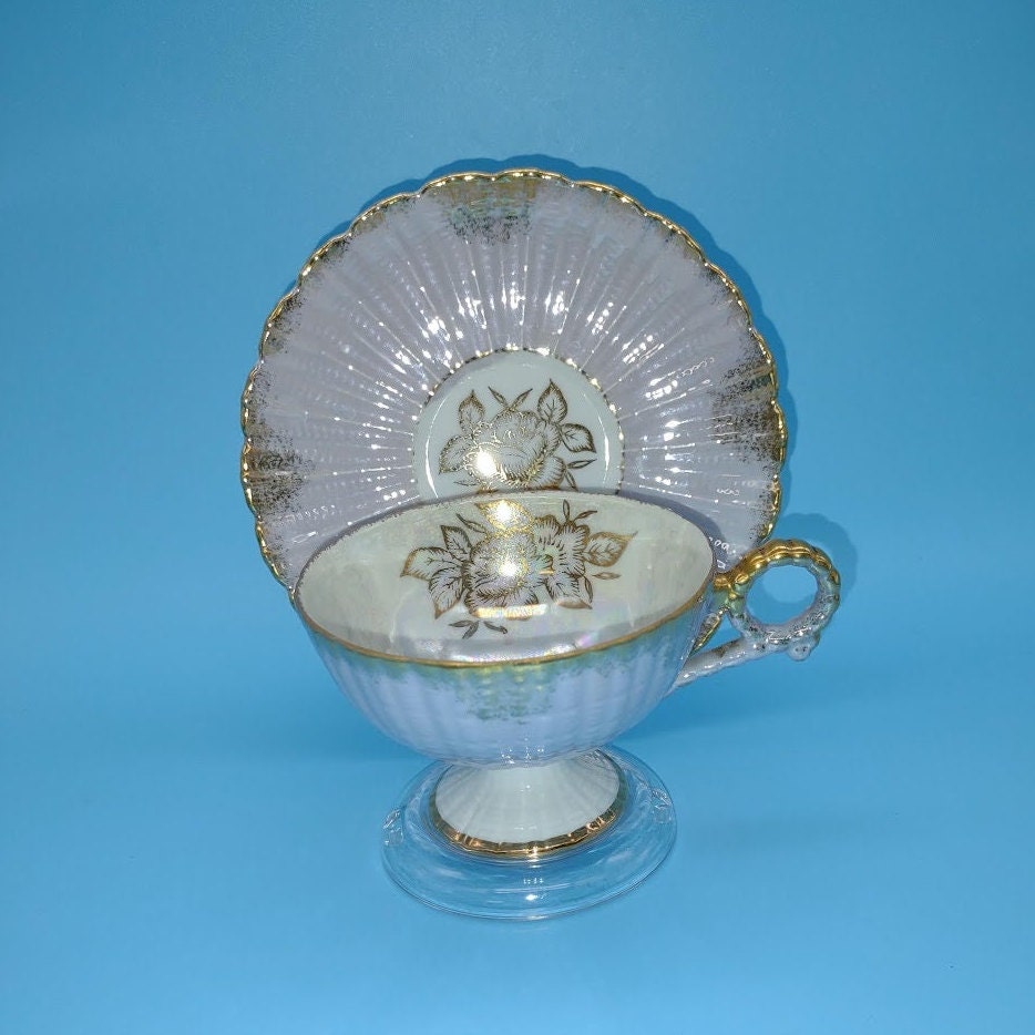 LEFTON CHINA, Tea Cup & Saucer, Hand Painted, 20336 - Etsy