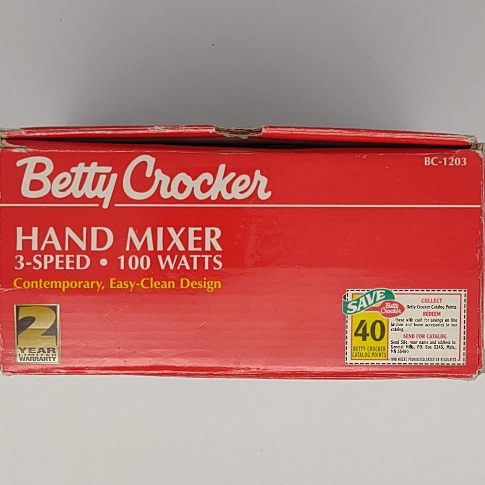 Betty Crocker Hand Mixer 3speed 100 Watts Etsy