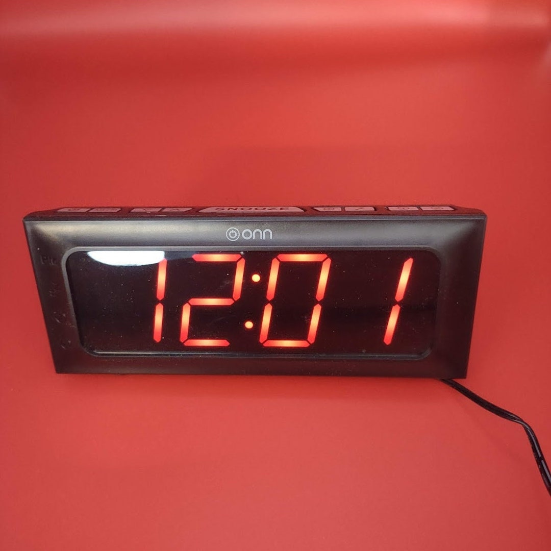 ONN Digital AM/FM Clock Radio Etsy