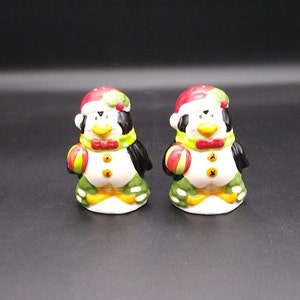 Ceramic Penguin Salt and Pepper Shakers.