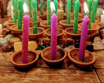 Service de bougies Madama - Destiné à protéger et à fournir richesse et bonne chance à la maison.